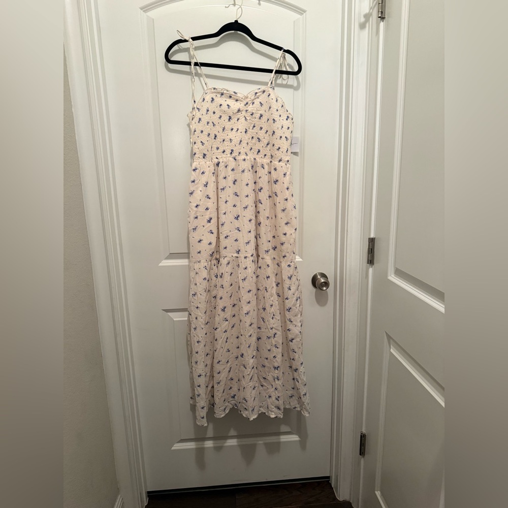 AE American Eagle Smocked bodice midi dress